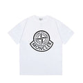 Moncler x Stone Island Collab Logo Graphic Tee White