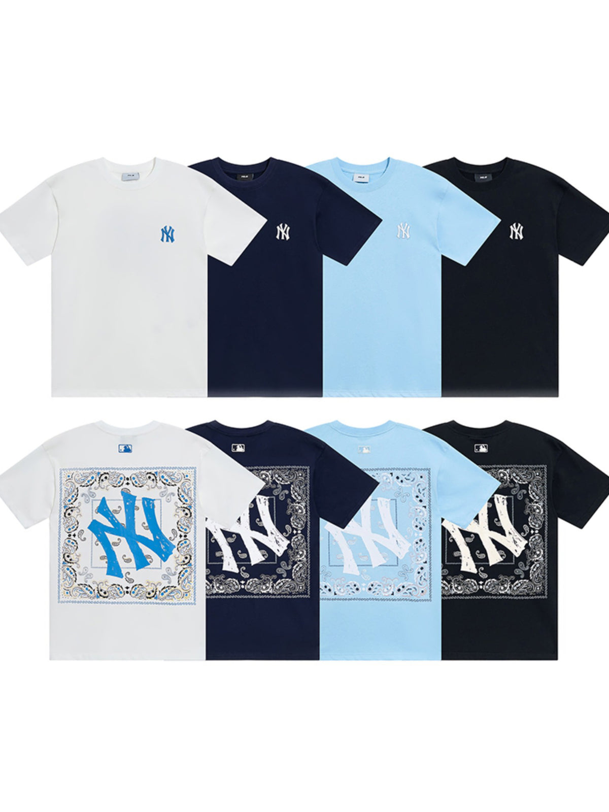 NY Yankees Paisley Box Logo T-Shirt