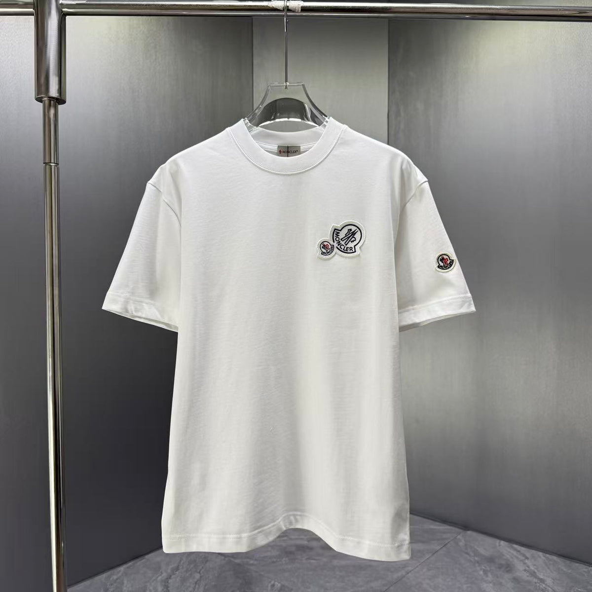 Moncler Double Badge T-Shirt White