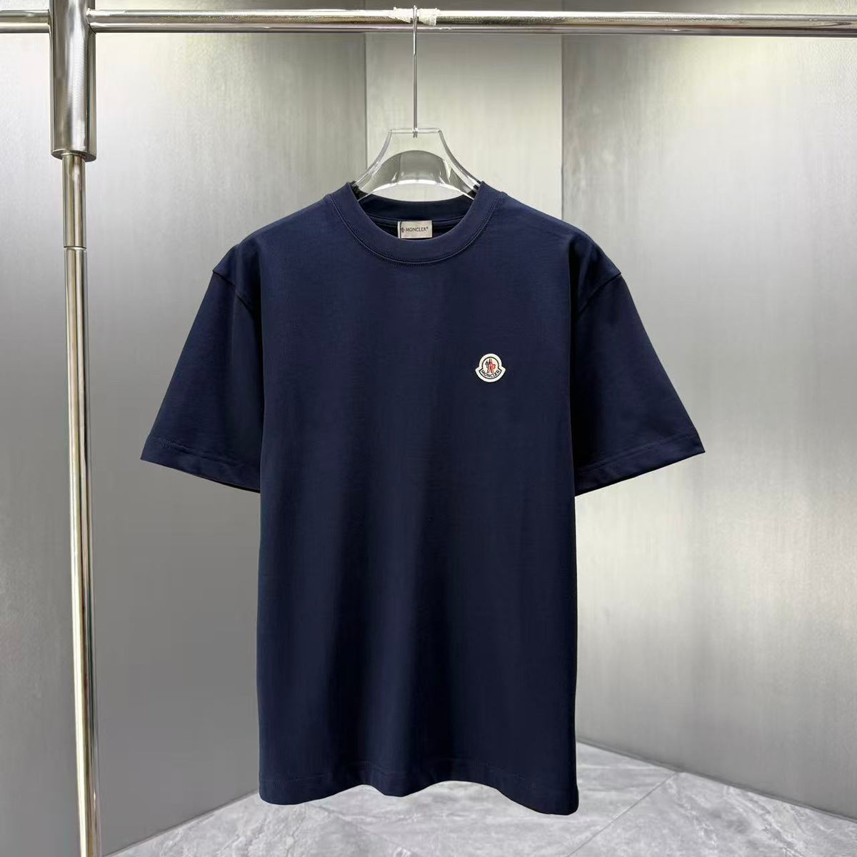 Moncler Badge Essential T-Shirt Navy