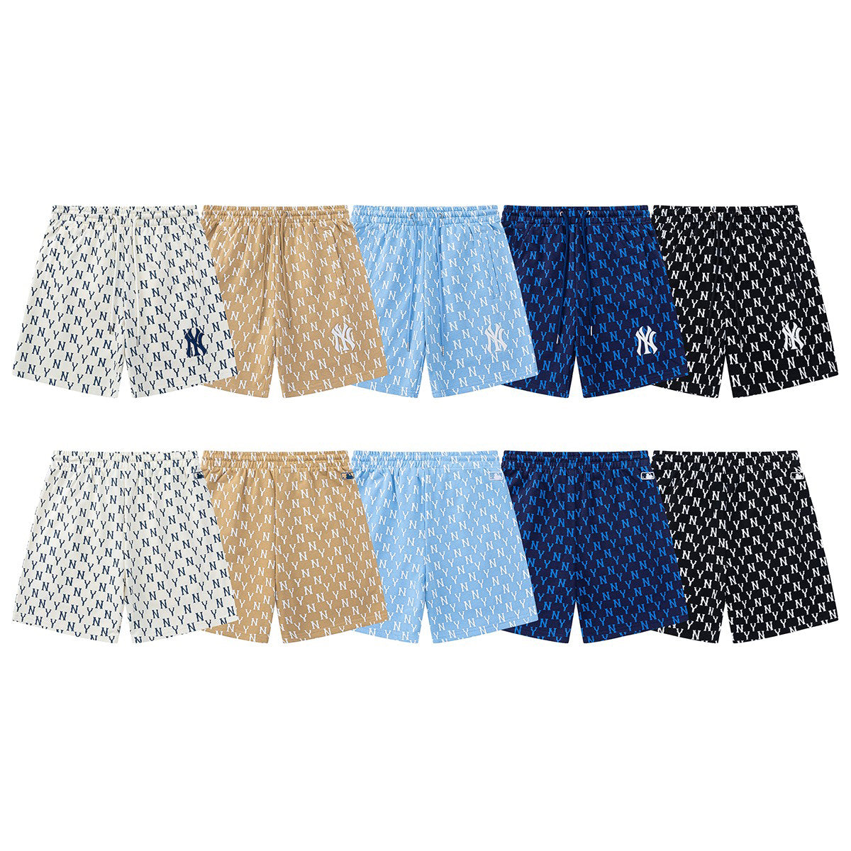 NY Yankees All-Over Monogram Shorts