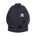 NY Yankees Embroidered NY Oxford Button-Down Shirt - Black