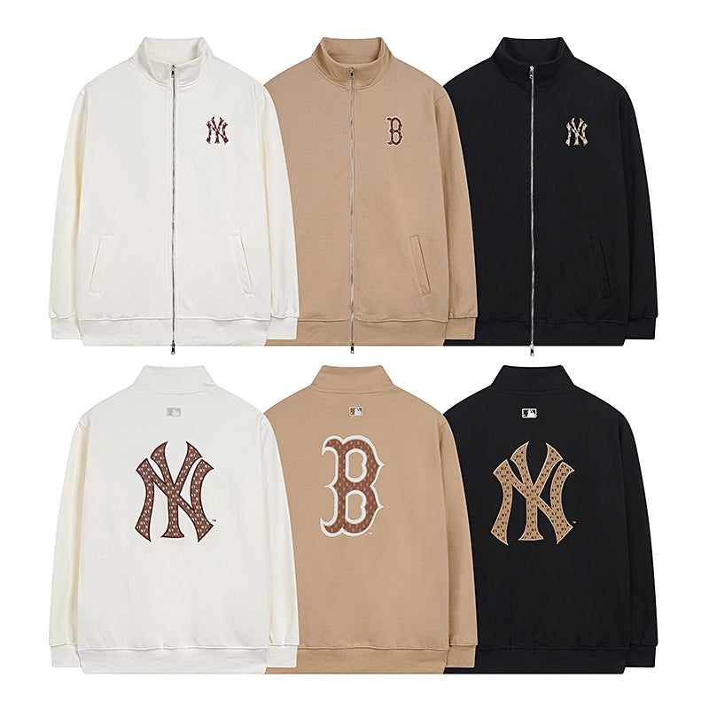 MLB Monogram Fill Mock Neck Track Jacket