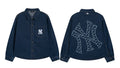 NY Yankees Monogram Fill Back Logo Denim Shirt Jacket