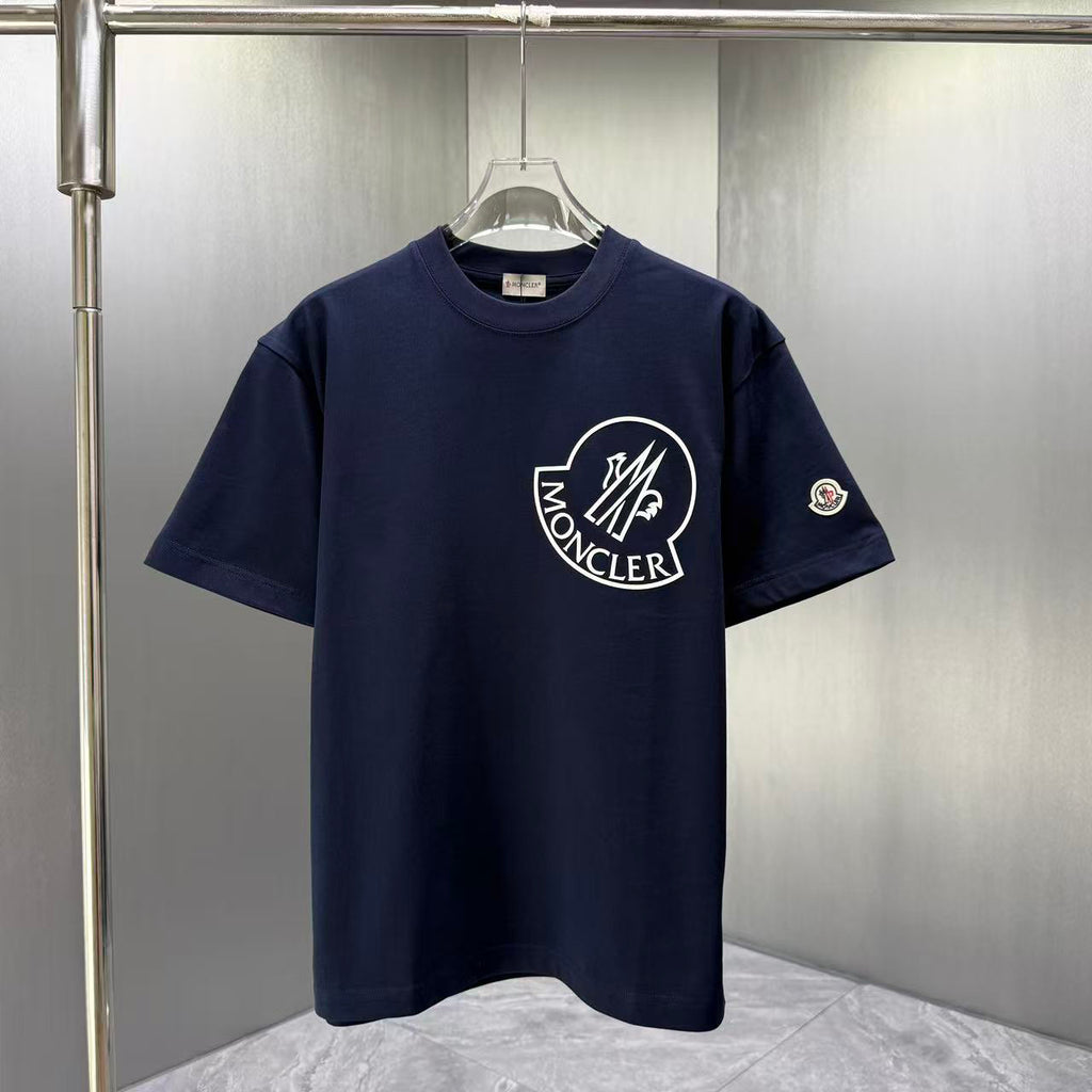Moncler Oversized Circle Logo T-Shirt Navy