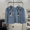 NY Yankees All-Over Monogram Denim Shirt Jacket