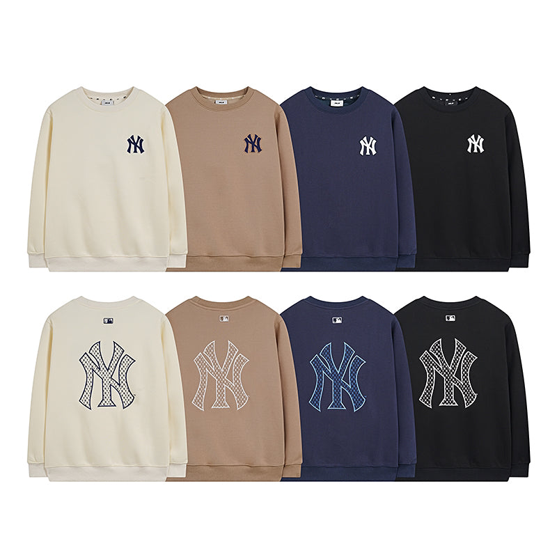 NY Yankees Diamond Monogram Fill Crewneck Sweatshirt