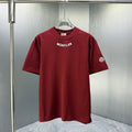 Moncler Lettering Logo T-Shirt Burgundy