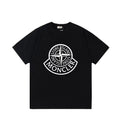 Moncler x Stone Island Collab Logo Graphic Tee Black