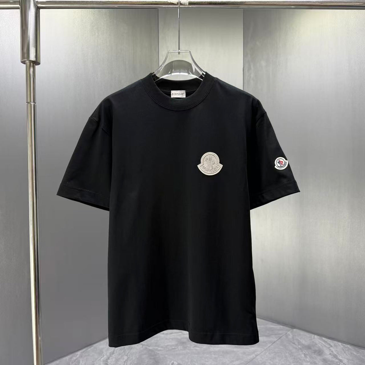 Moncler Tonal 3D Badge T-Shirt Black