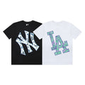 MLB Paisley Oversized Logo Crew Neck Short‑Sleeve T‑Shirt