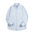 NY Yankees Embroidered NY Oxford Button-Down Shirt - Light Blue