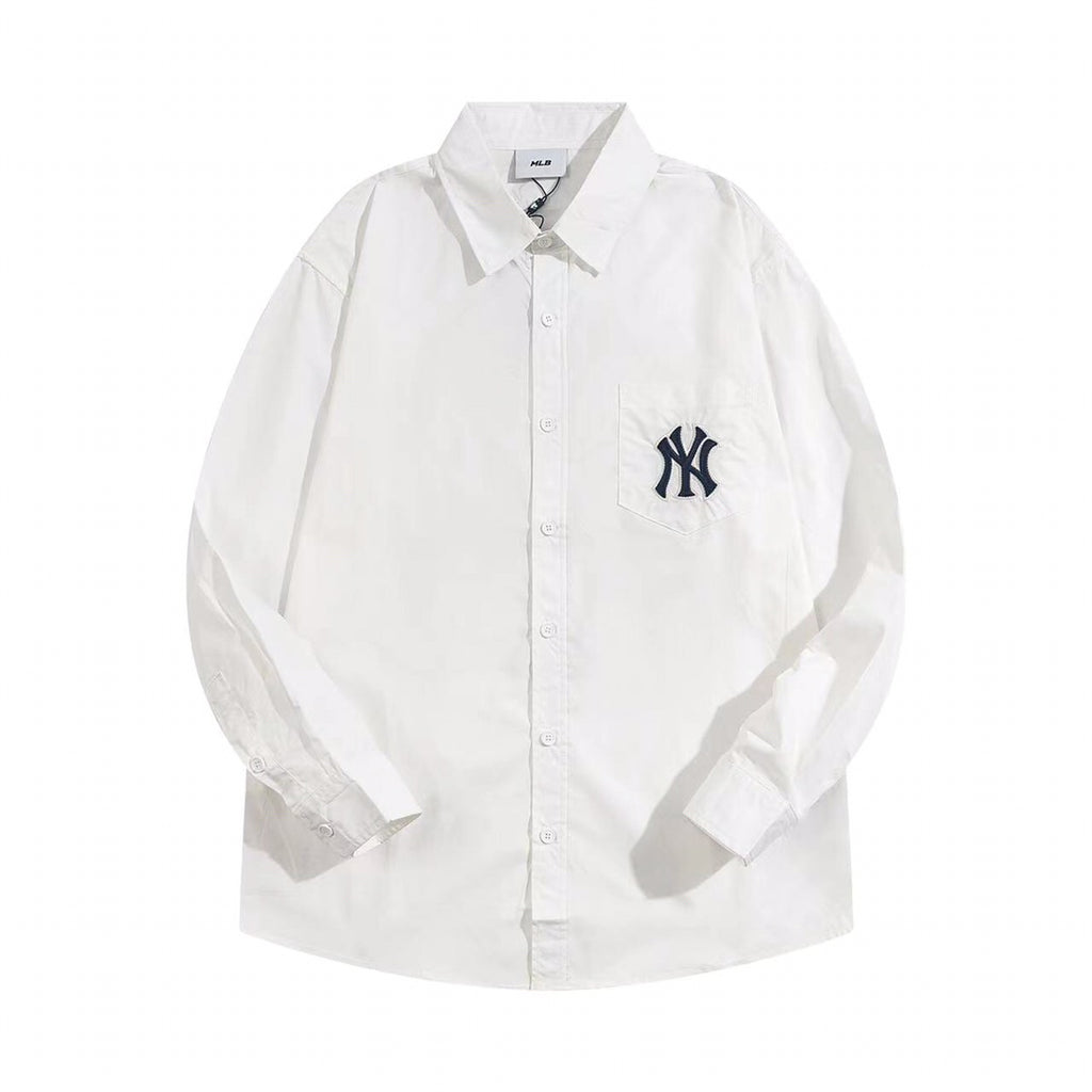 NY Yankees Embroidered NY Oxford Button-Down Shirt