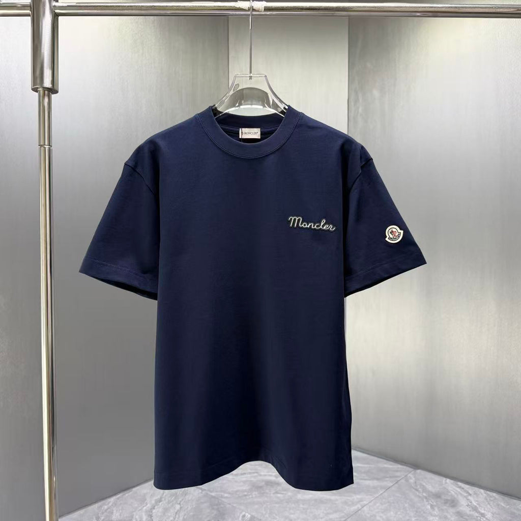 Moncler Script Logo T-Shirt Navy