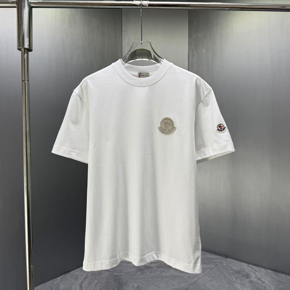 Moncler Tonal 3D Badge T-Shirt White
