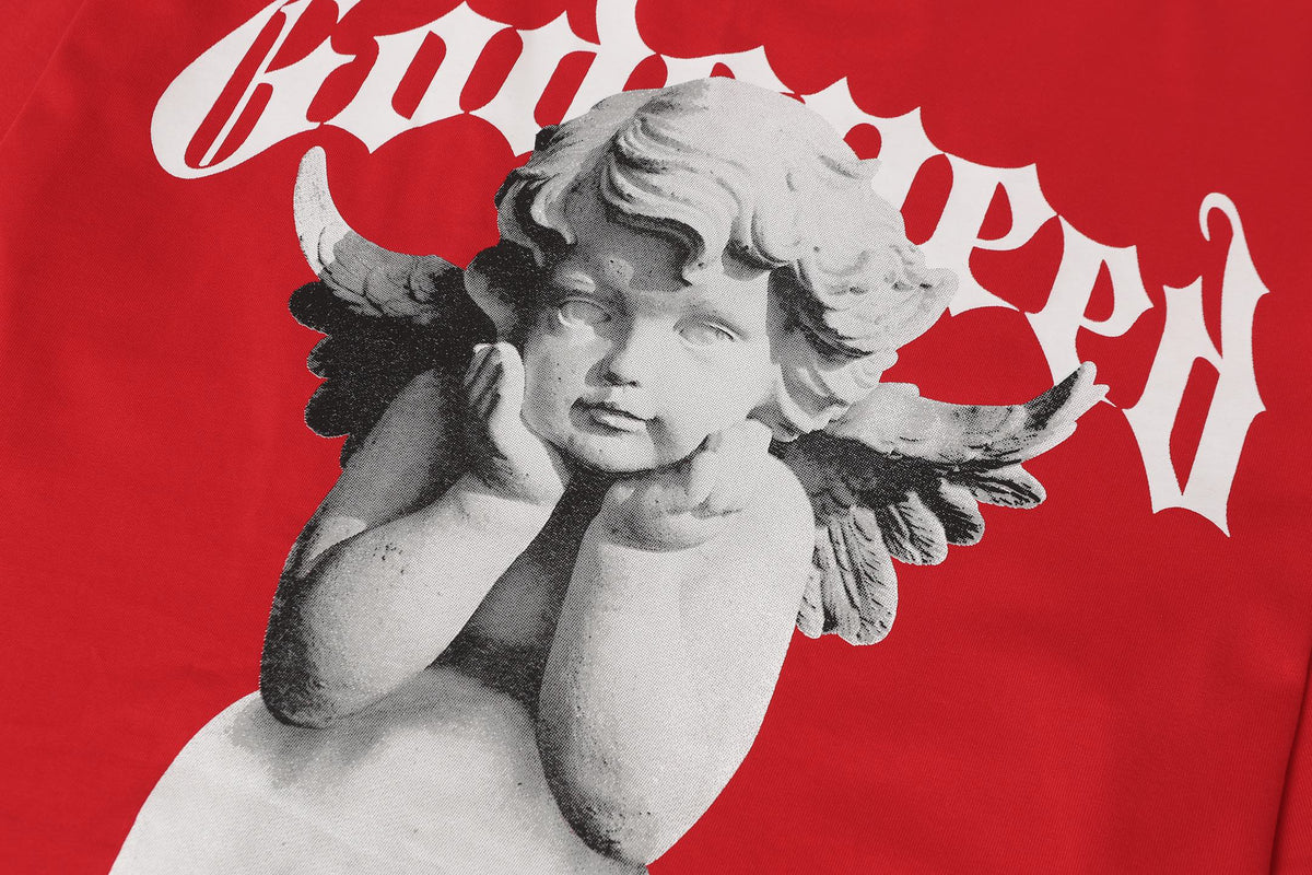 Godspeed Cherub Skull Red Vintage Graphic Tee