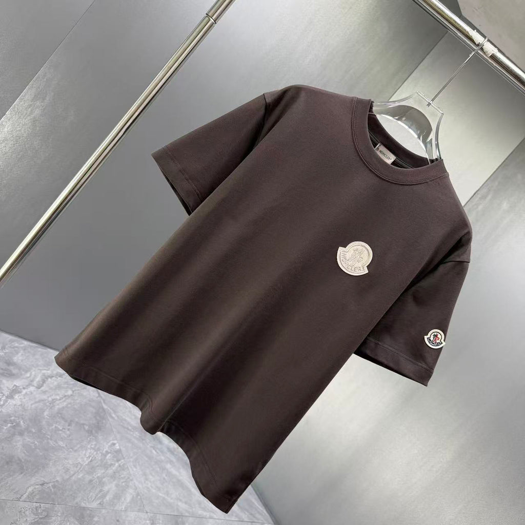 Moncler Tonal 3D Badge T-Shirt Dark Brown