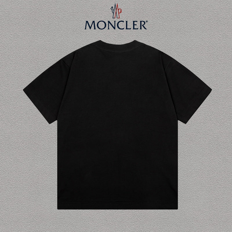 Moncler Watercolor Graffiti Logo Graphic Tee Black