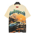 Godspeed Sunset Supercar Racing Short‑Sleeve T‑Shirt (Cream)