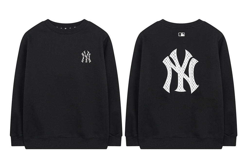 NY Yankees Monogram Fill Logo Crewneck Sweatshirt