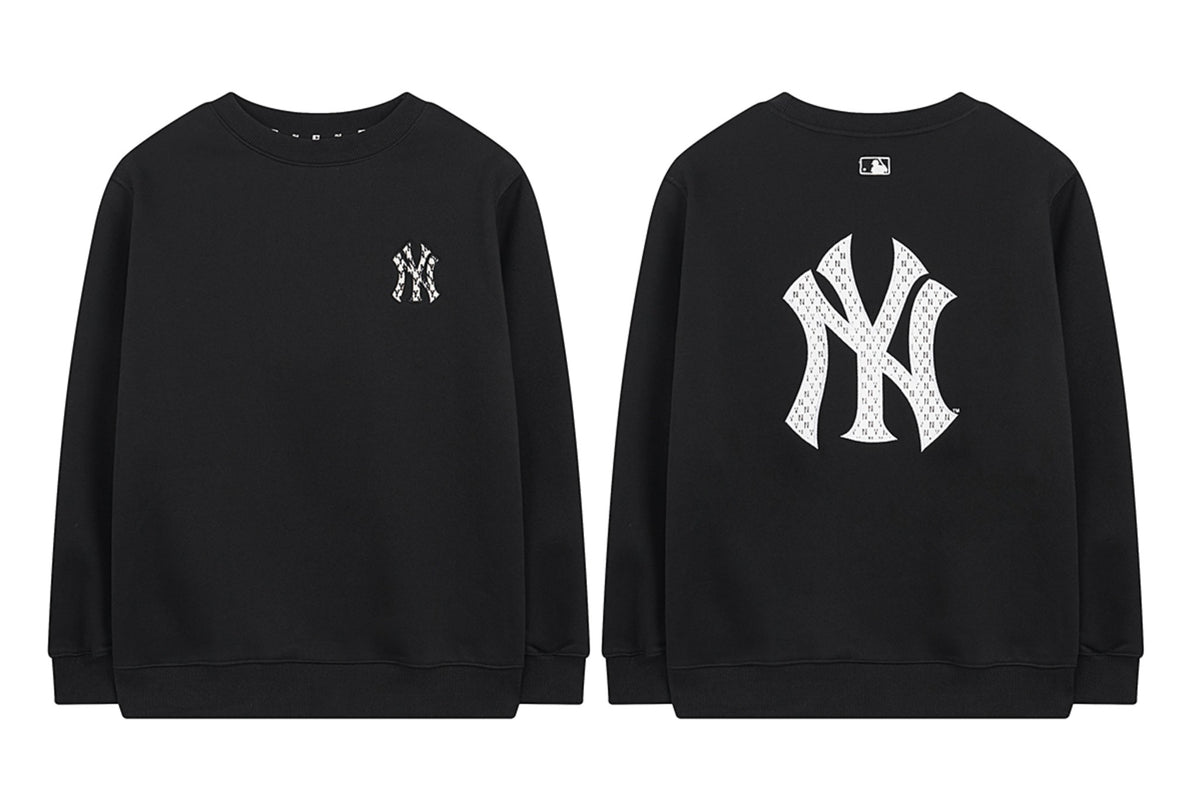 NY Yankees Monogram Fill Logo Crewneck Sweatshirt