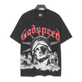 Godspeed Fallen Liberty Ruins Black Graphic Tee