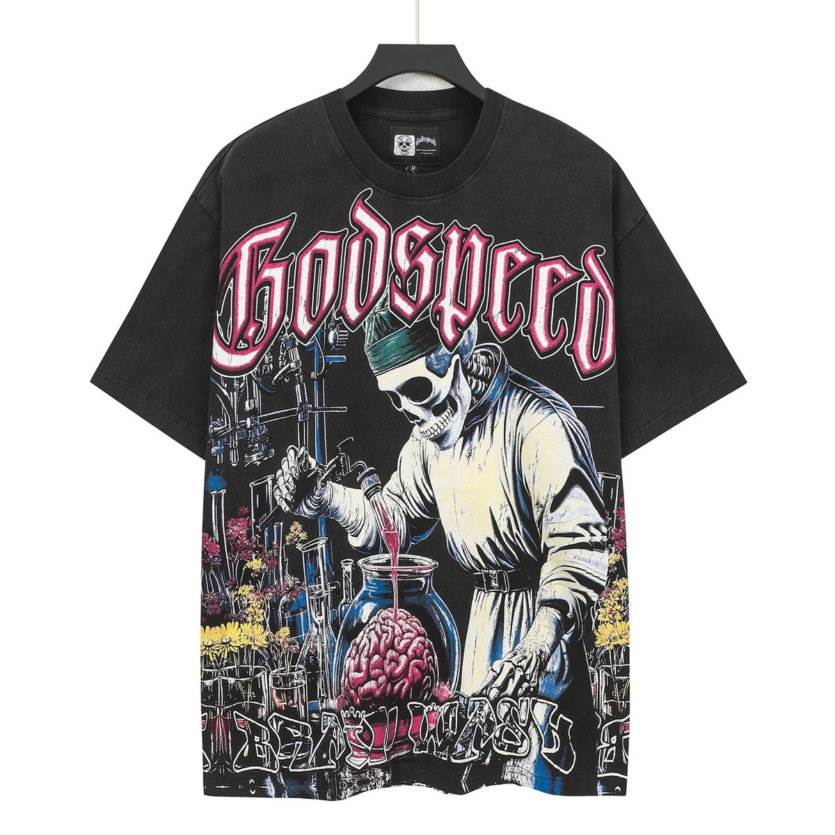 Godspeed Brain Chemistry Short Sleeve Tee (Washed Black)