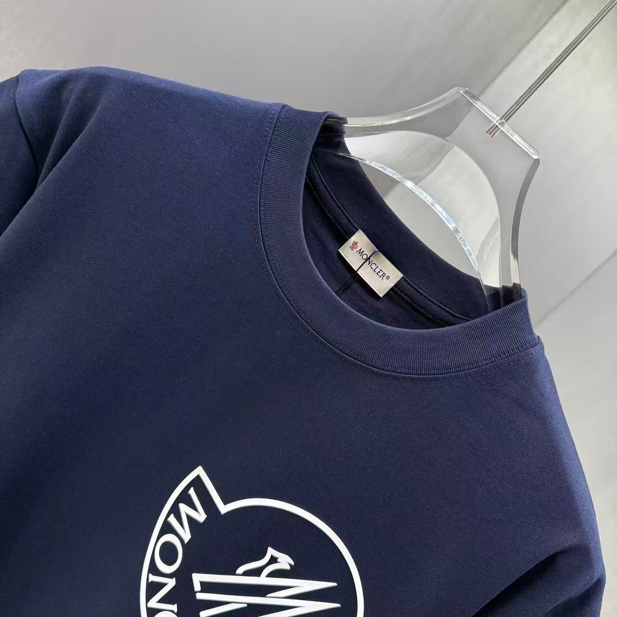 Moncler Oversized Circle Logo T-Shirt Navy