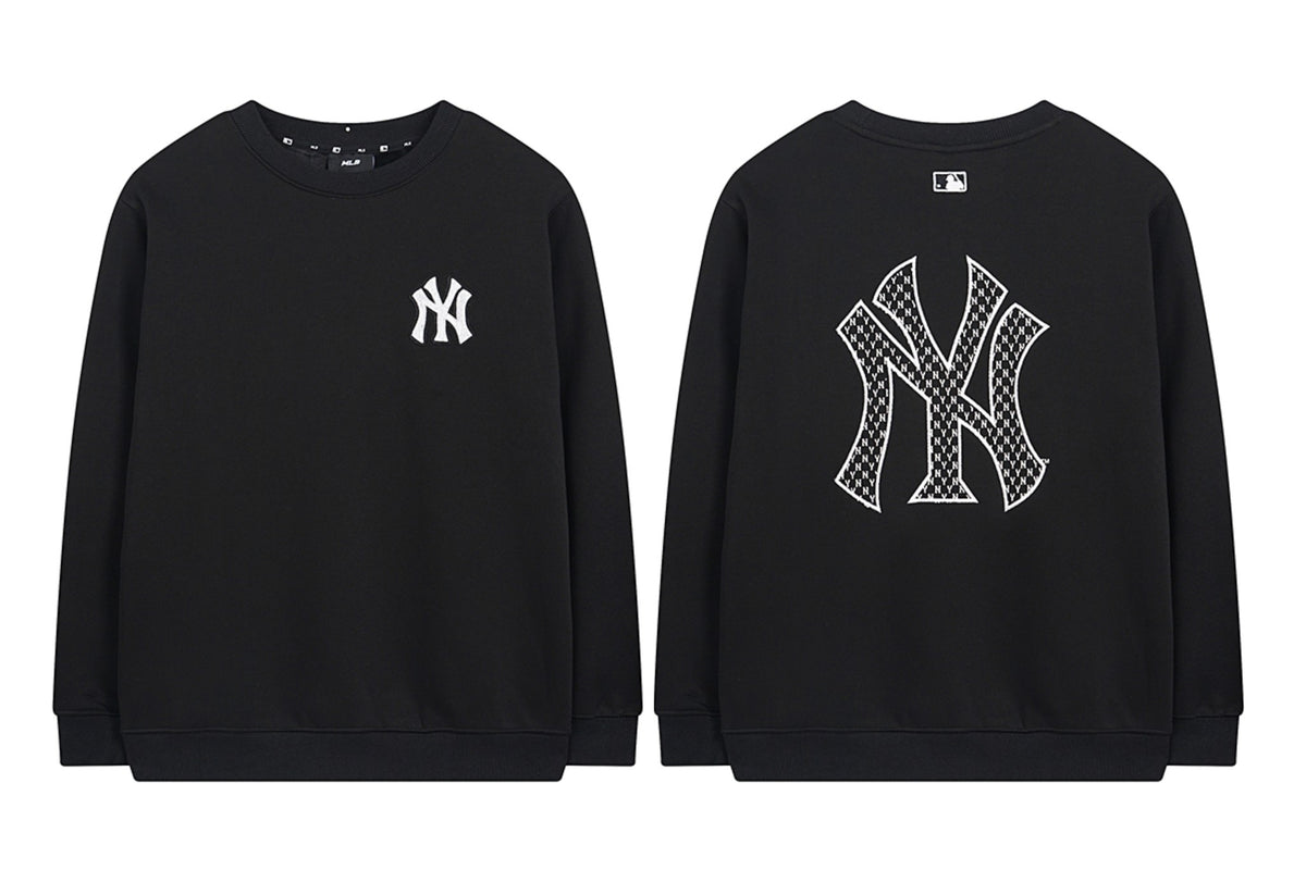 NY Yankees Diamond Monogram Fill Crewneck Sweatshirt