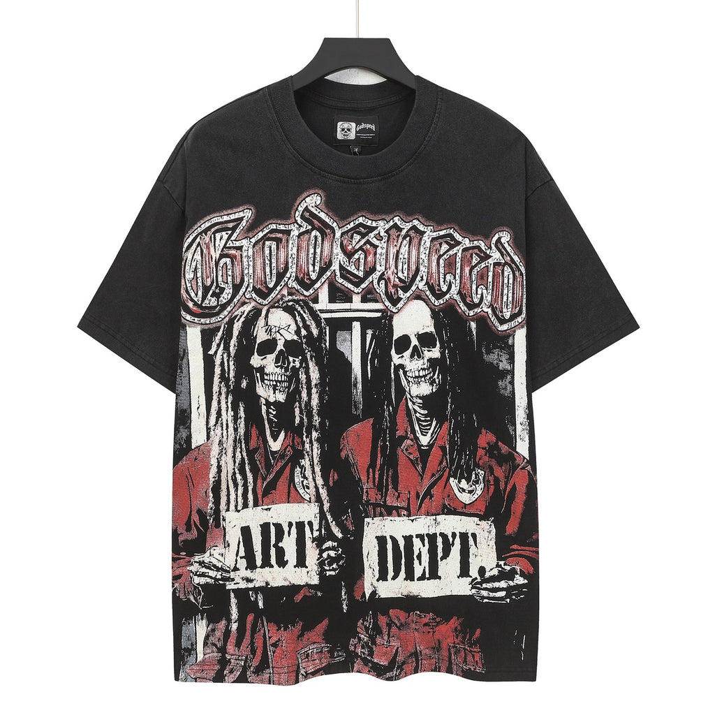 Godspeed Art Dept Mugshot Short Sleeve Tee (Washed Black)