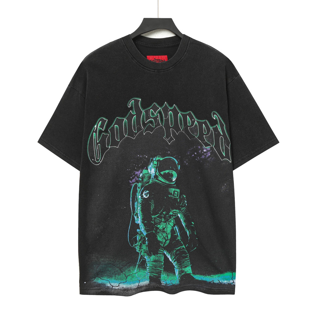 Godspeed Astronaut Space Graphic T‑Shirt