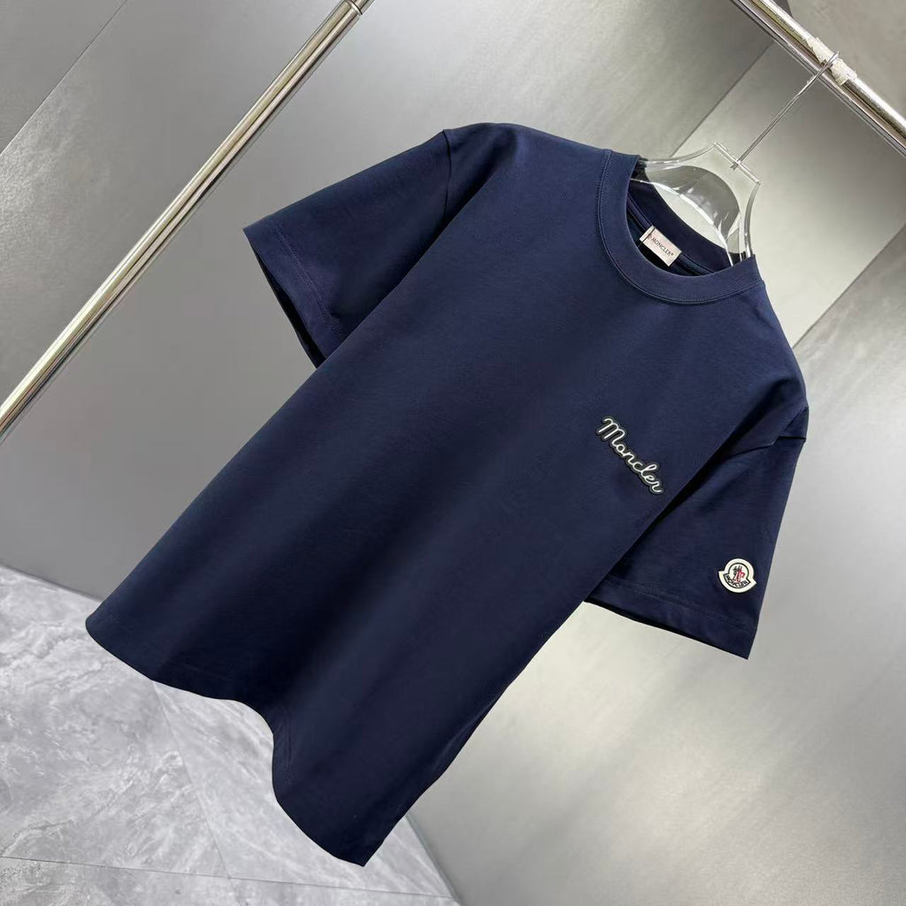Moncler Script Logo T-Shirt Navy