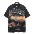 Godspeed Hollywood Pray For Los‑Angeles Vintage Short‑Sleeve Tee (Washed Black)