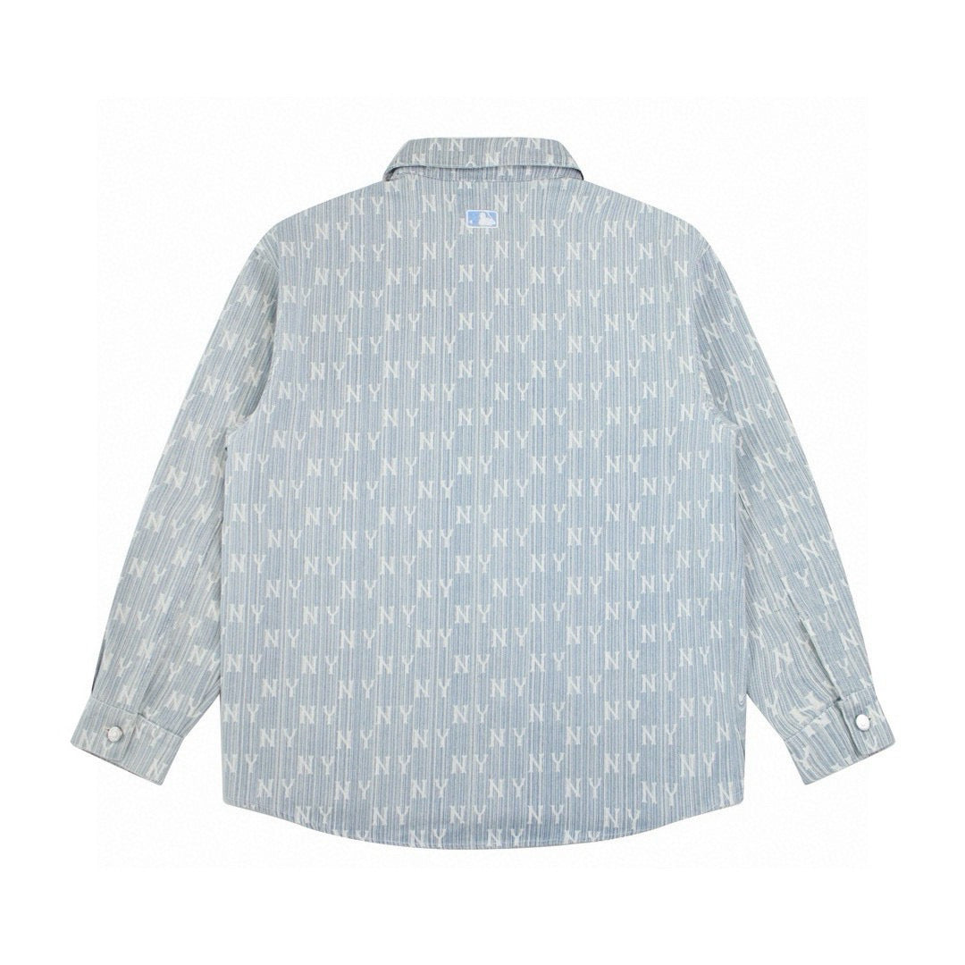 NY Yankees All-Over Monogram Jacquard Woven Shirt