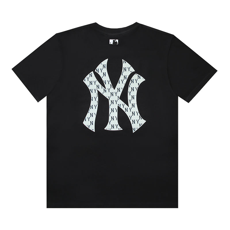 MLB Monogram‑Fill Big Back Logo Cotton Short‑Sleeve T‑Shirt
