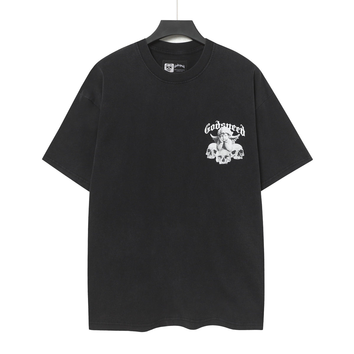 Godspeed Fallen Angel Skull Vintage Graphic Tee
