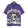 Godspeed Fallen Liberty Ruins Vintage Graphic Tee (Purple)