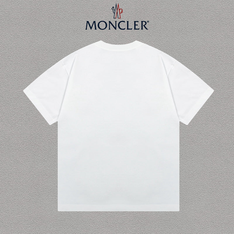 Moncler Watercolor Graffiti Logo Graphic Tee White