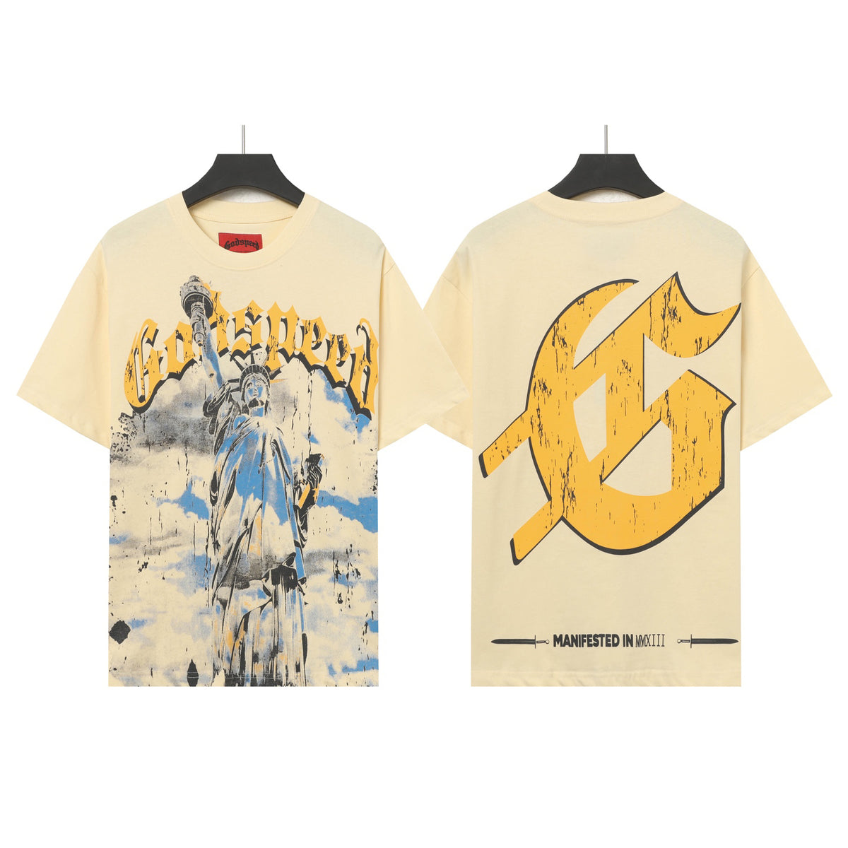 Godspeed Statue Of Liberty Big G Logo Double‑Sided Graphic T‑Shirt