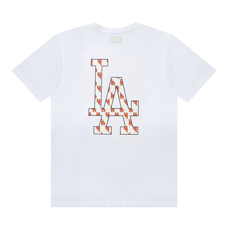 MLB Monogram‑Pattern Big Logo Cotton Crew‑Neck Short‑Sleeve T‑Shirt