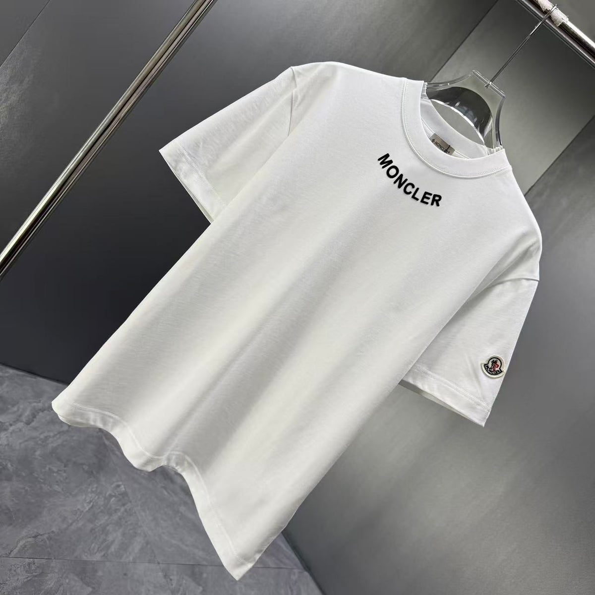 Moncler Lettering Logo T-Shirt White