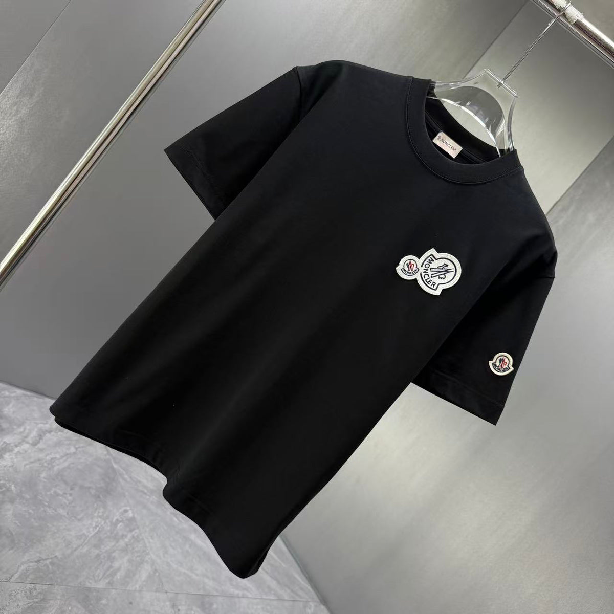 Moncler Double Badge T-Shirt Black