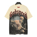 Godspeed Gentleman Skull Newspaper Vintage Graphic Tee