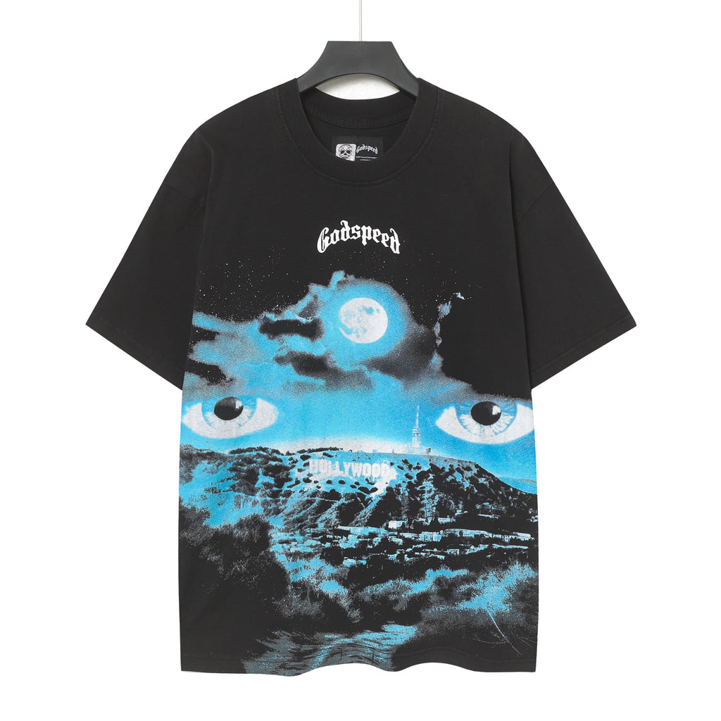 Godspeed Hollywood All-Seeing Eye Black Graphic Tee