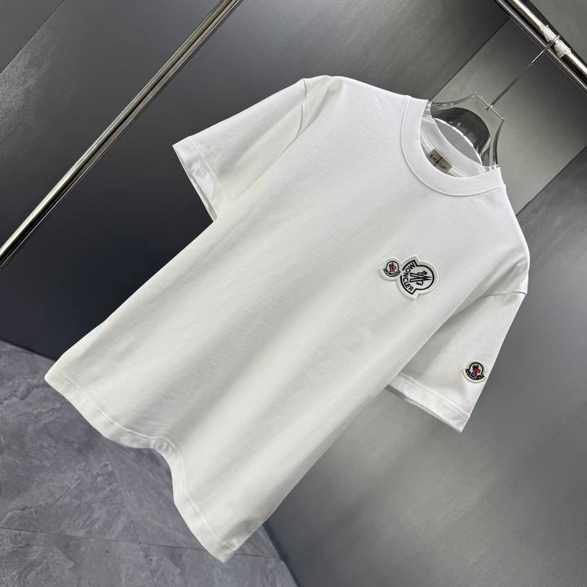 Moncler Double Badge T-Shirt White