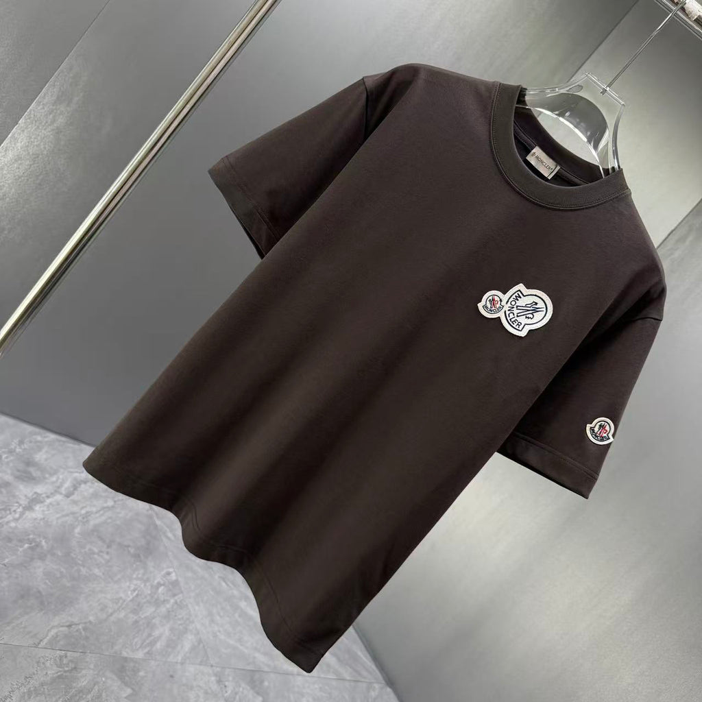 Moncler Double Badge T-Shirt Dark Brown