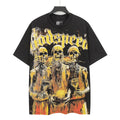 Godspeed Basketball Champion Skeletons Vintage Short‑Sleeve Tee (Washed Black)
