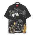 Godspeed Ghost Rider Biker Short Sleeve Tee (Washed Black)