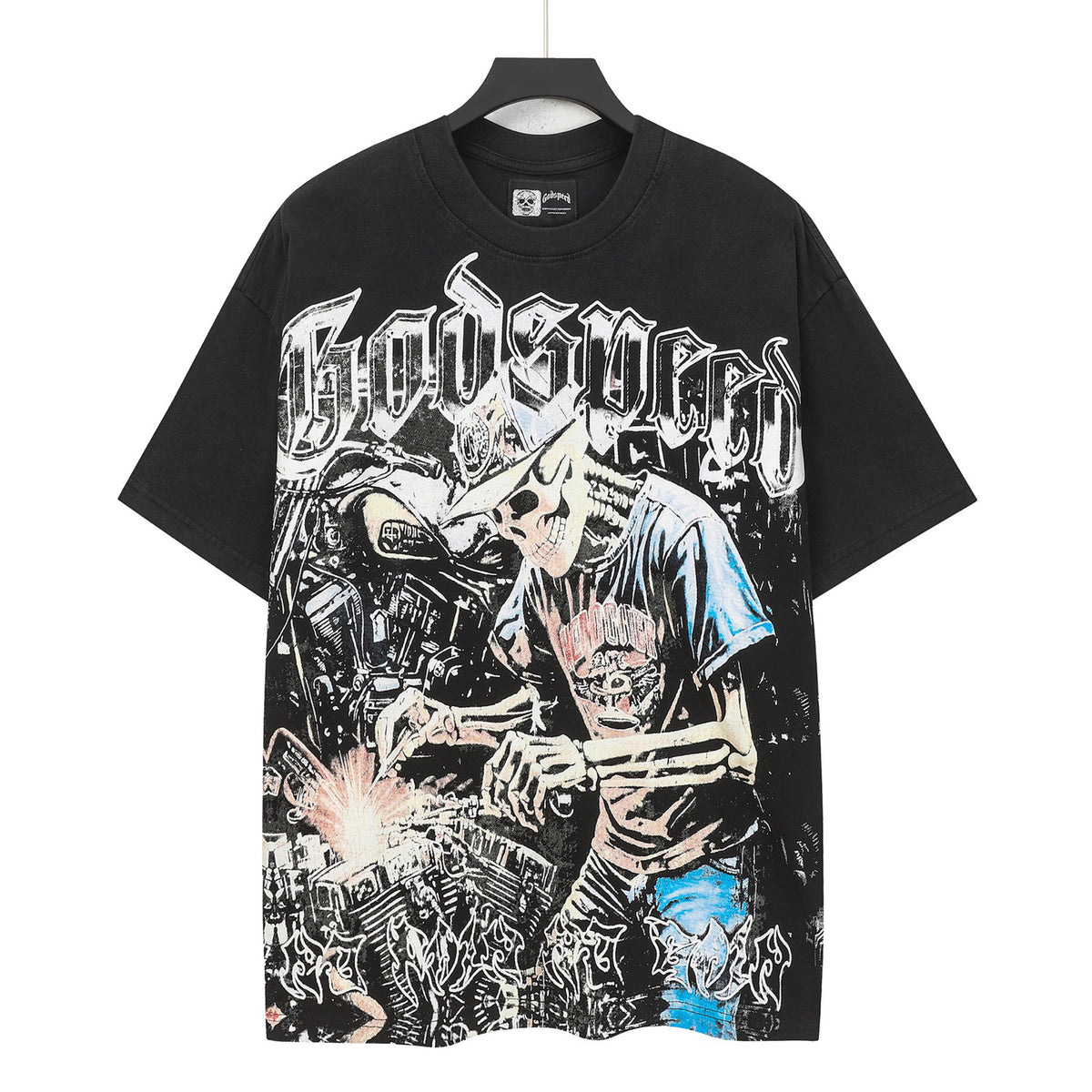 Godspeed Welder Skeleton Mechanic Short Sleeve Tee (Black)