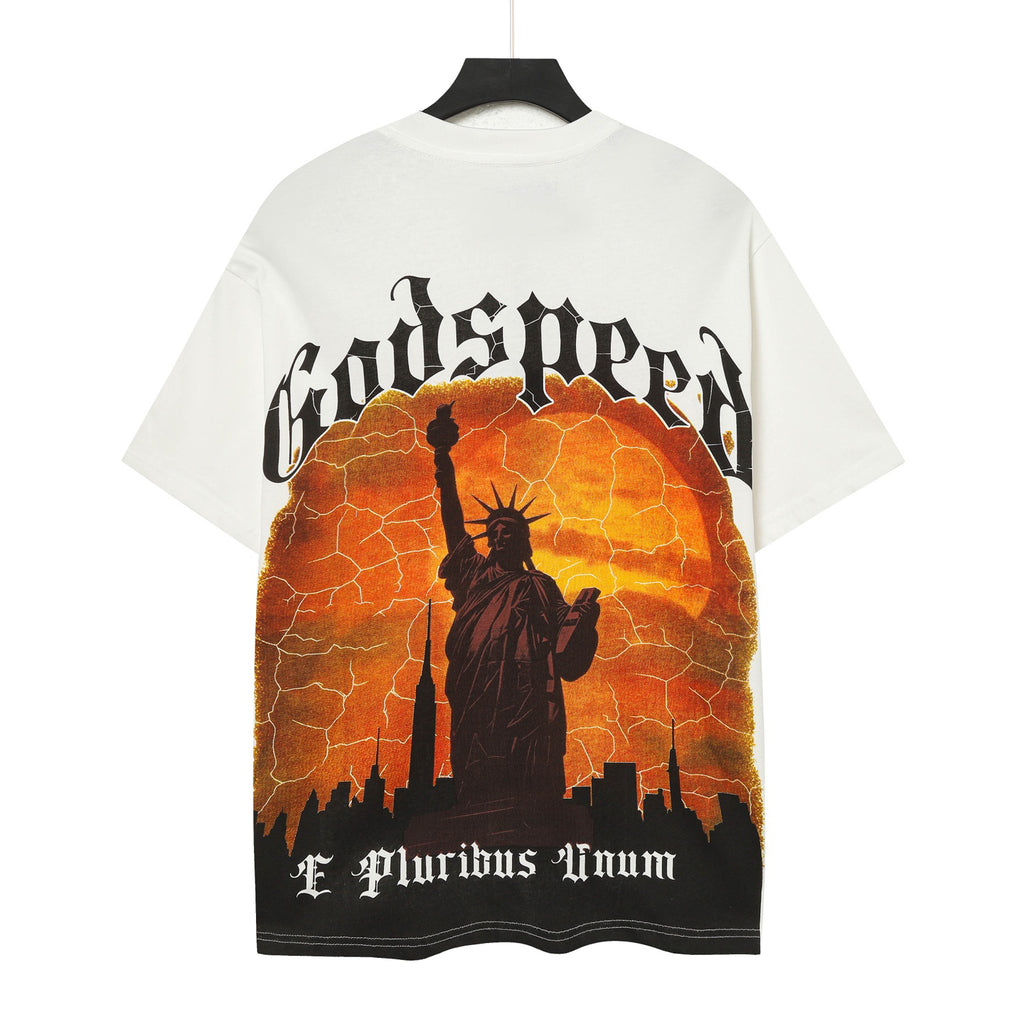 Godspeed E Pluribus Unum Liberty Sunset Graphic Tee